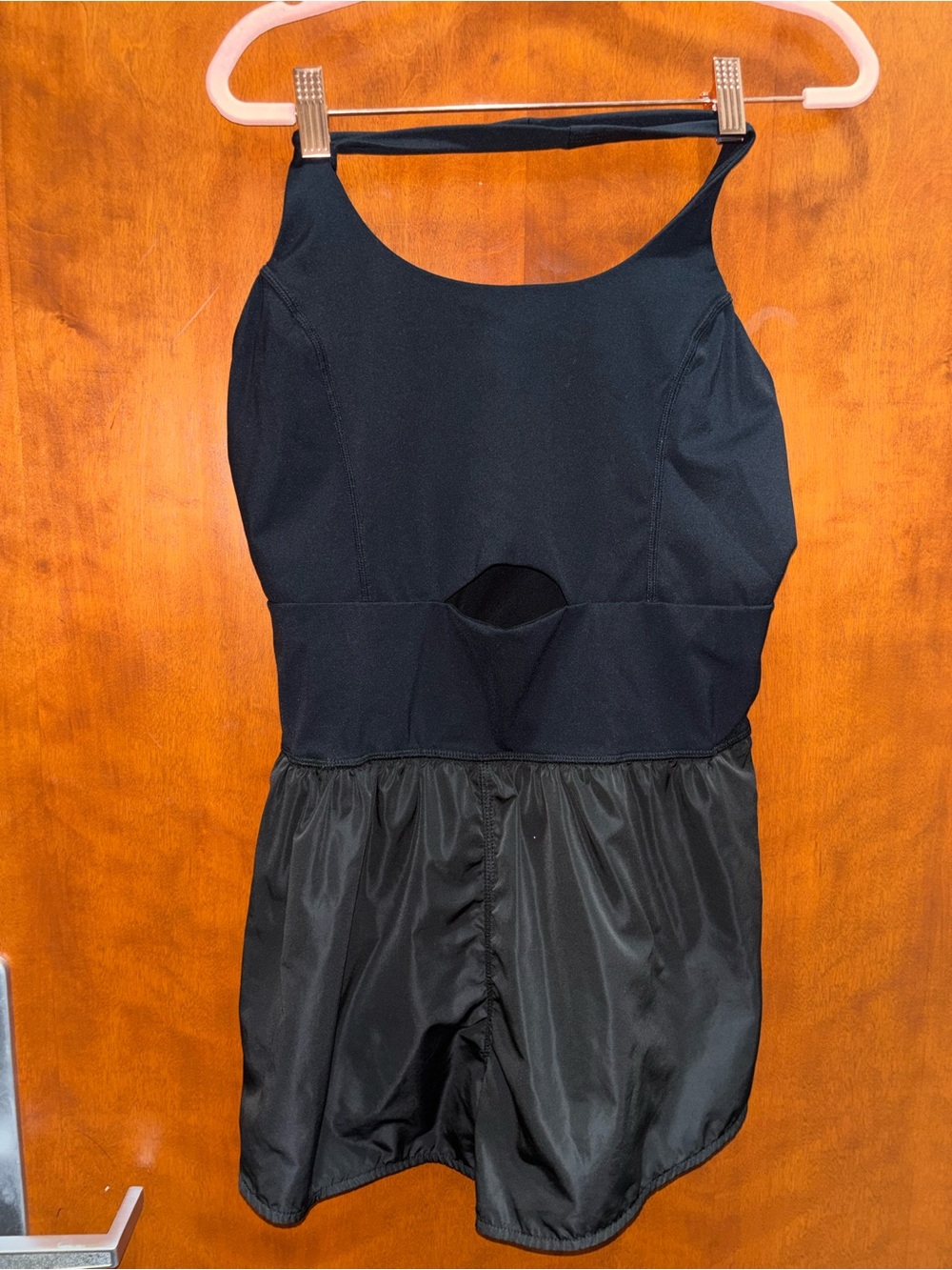TCEC Black One-Piece Romper with Cutout Detail